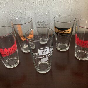 6 beer glasses